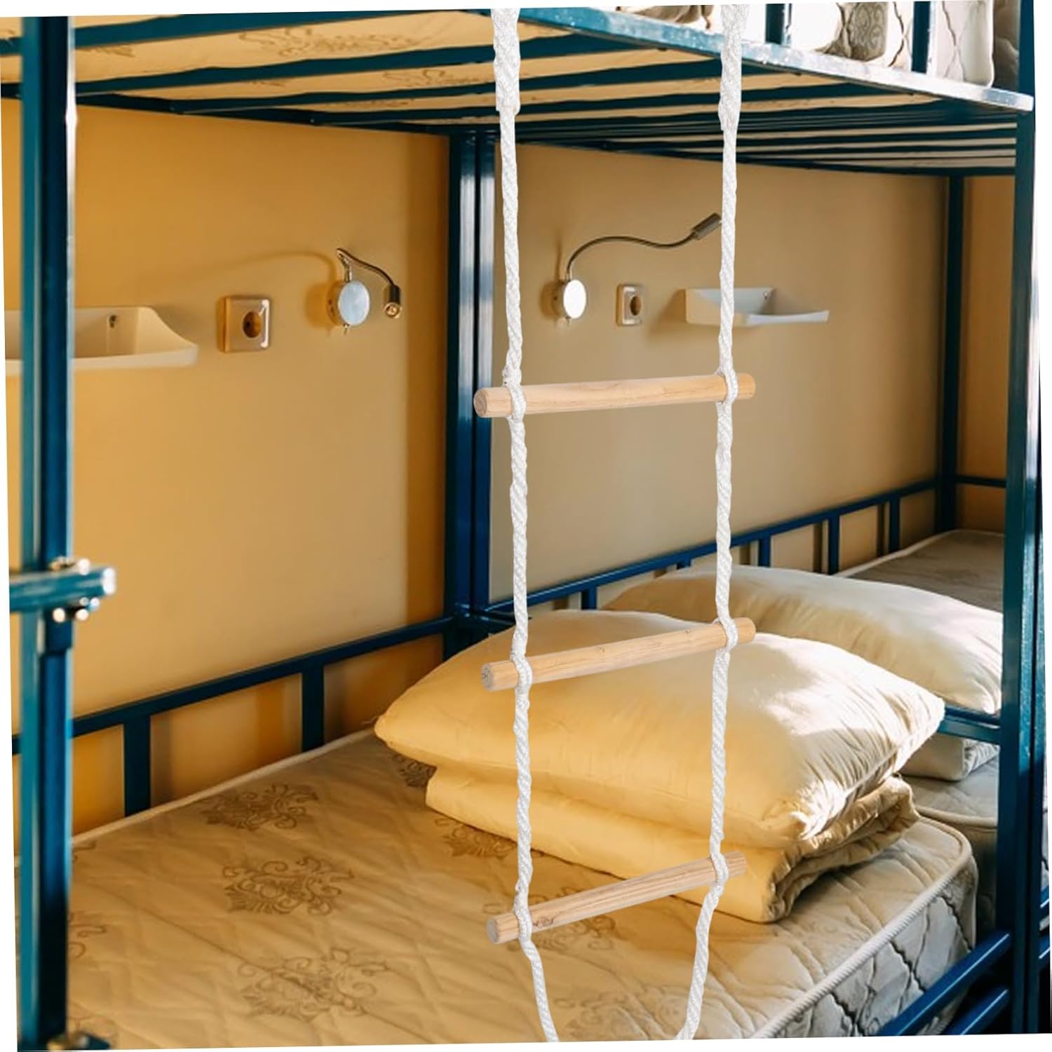 Portable Climbing Rope Ladder for Bunk Beds Lightweight High Strength Design for Homes and Schools Easy to Transport and Store for Safe Access to Elevated Areas