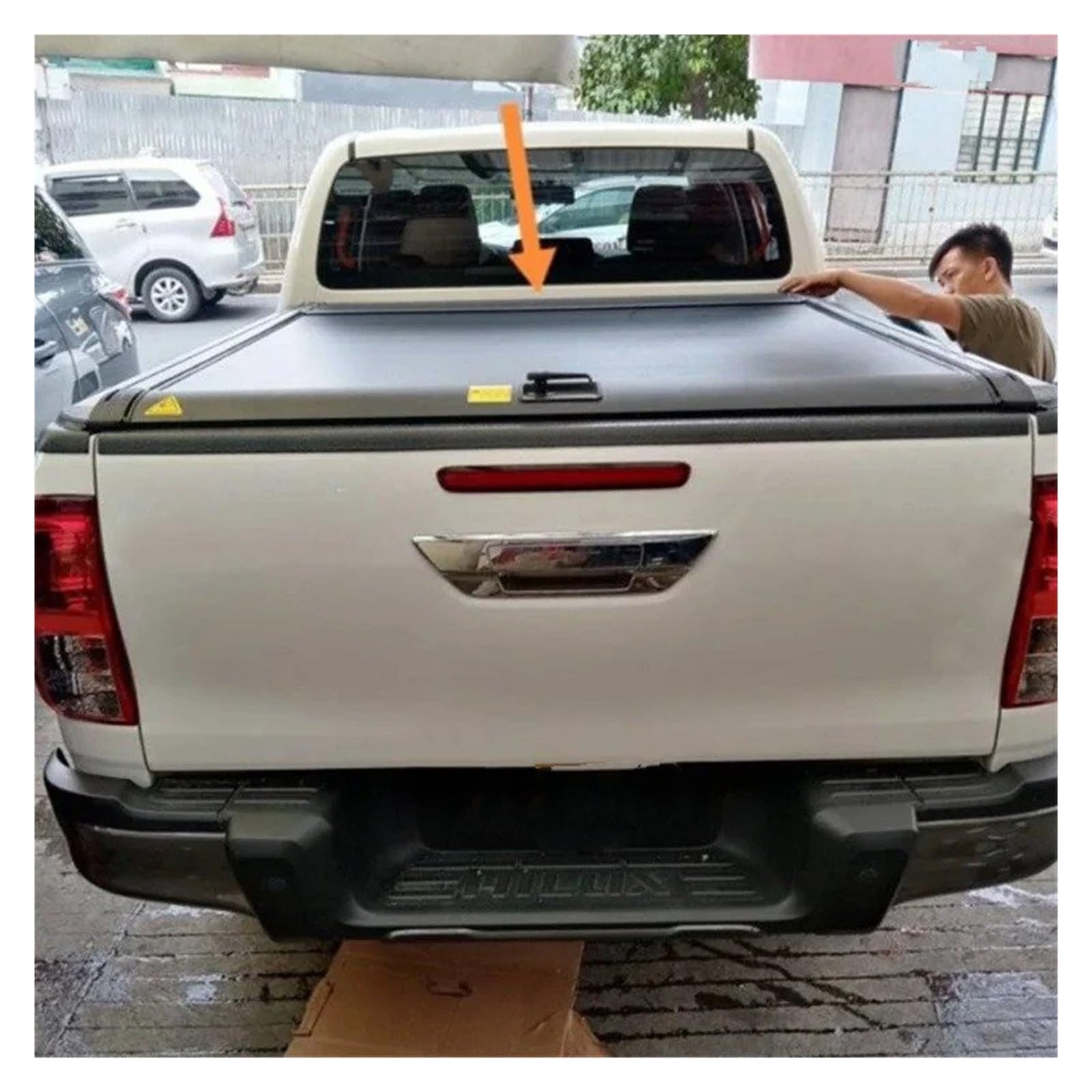 Coffre Cover Couvre-tonneau Rigide à enroulement arrière pour Dodge pour Ram 1500 2000-2025. RéTractable ÉTagèRe ArrièRe(Manual Lock 1)