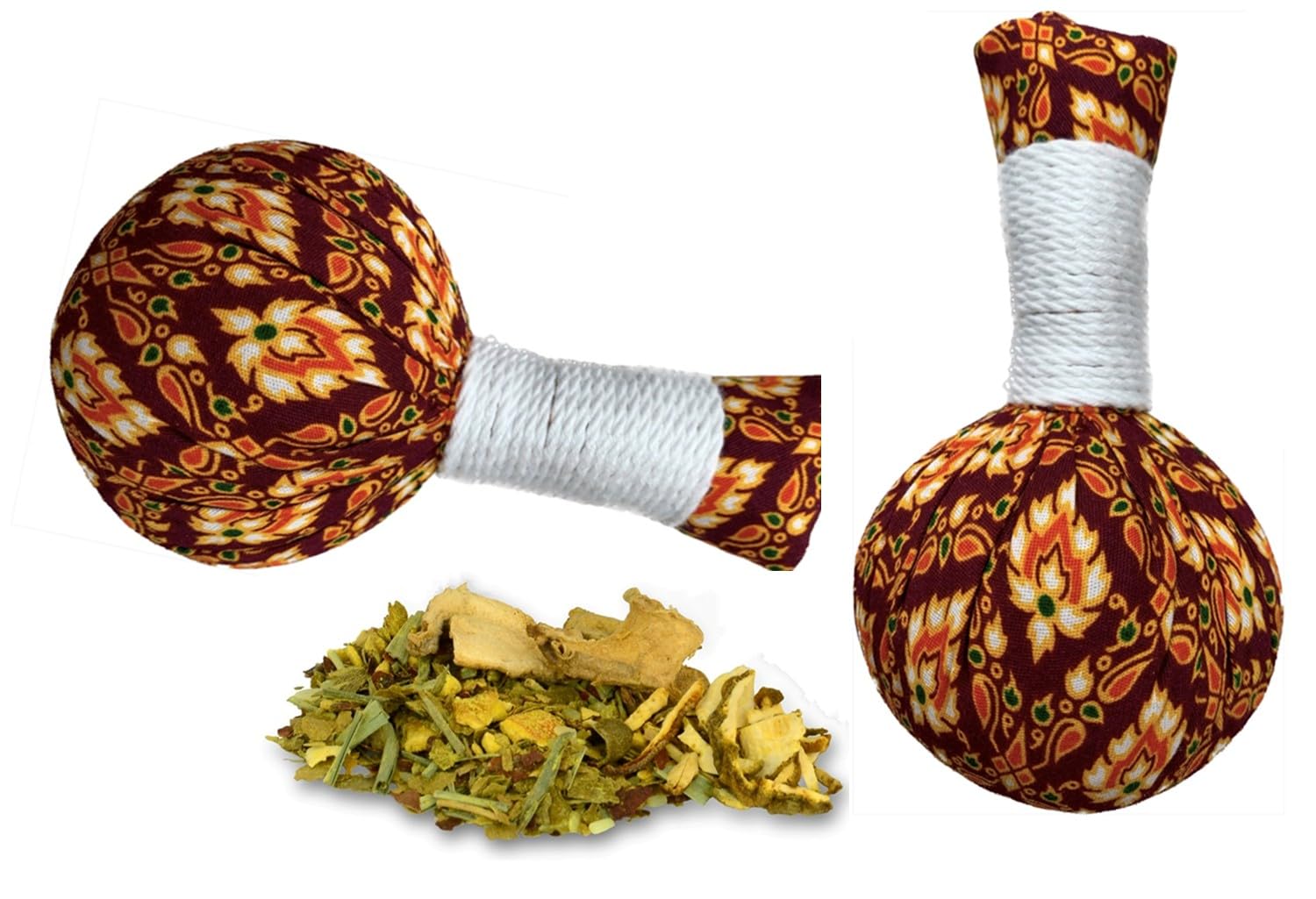 Kräuterstempel - Herbal Selection - 10 Stück a`75g - Thai Herbal Compress Ball - Wohltuende Heilkräuter lindern Beschwerden auf sanfte Art