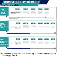 Vista 4 de Kits de máquina de llenado de cápsulas de 8 piezas para relleno de cápsulas de píldoras vacías, suministros para el hogar y laboratorio - Espátula