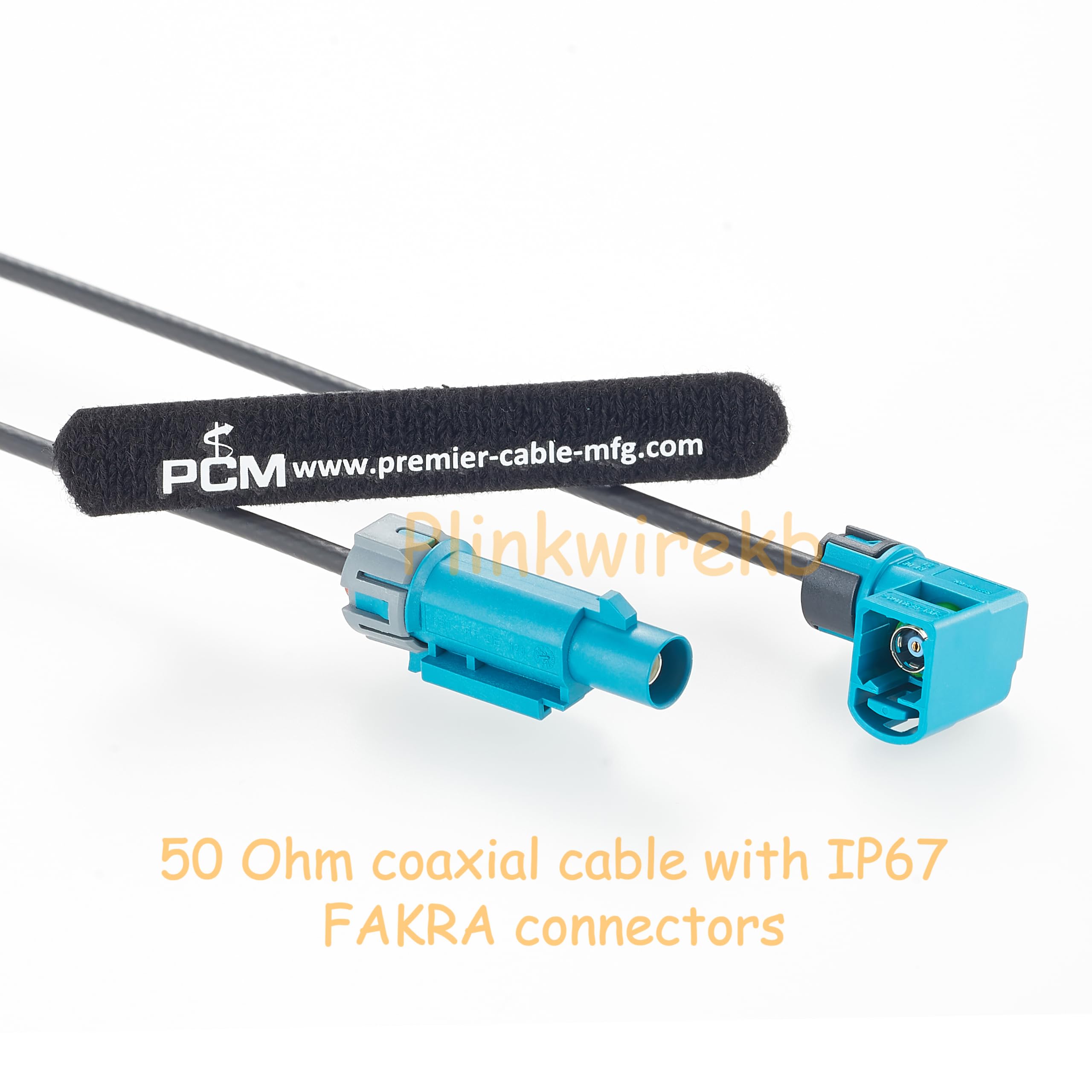 Fakra Câble coaxial coudé à 90° à gauche Code Z femelle vers mâle IP67 étanche 50 ohms Câble d'antenne RF automobile pour l'électronique du véhicule, connexion télématique GNSS CC jusqu'à 3 GHz 2 m