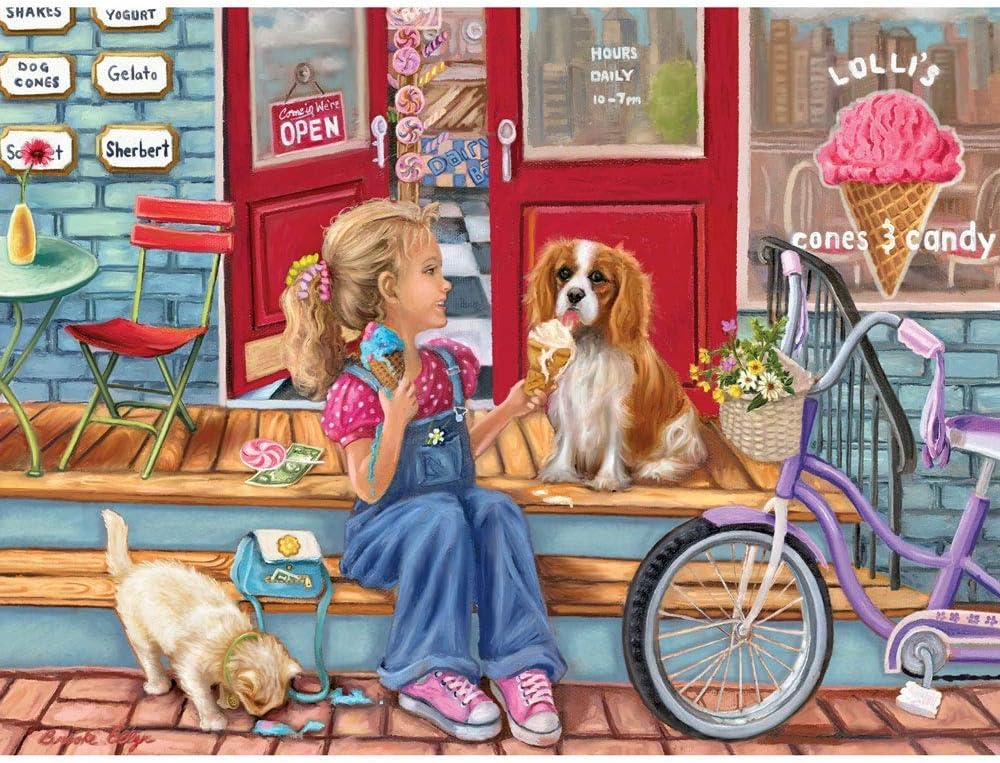 Bits and Pieces - 300 Piece Jigsaw Puzzle for Adults - Payday Cones - 300 pc Ice Cream Jigsaw by Artist Brooke Faulder