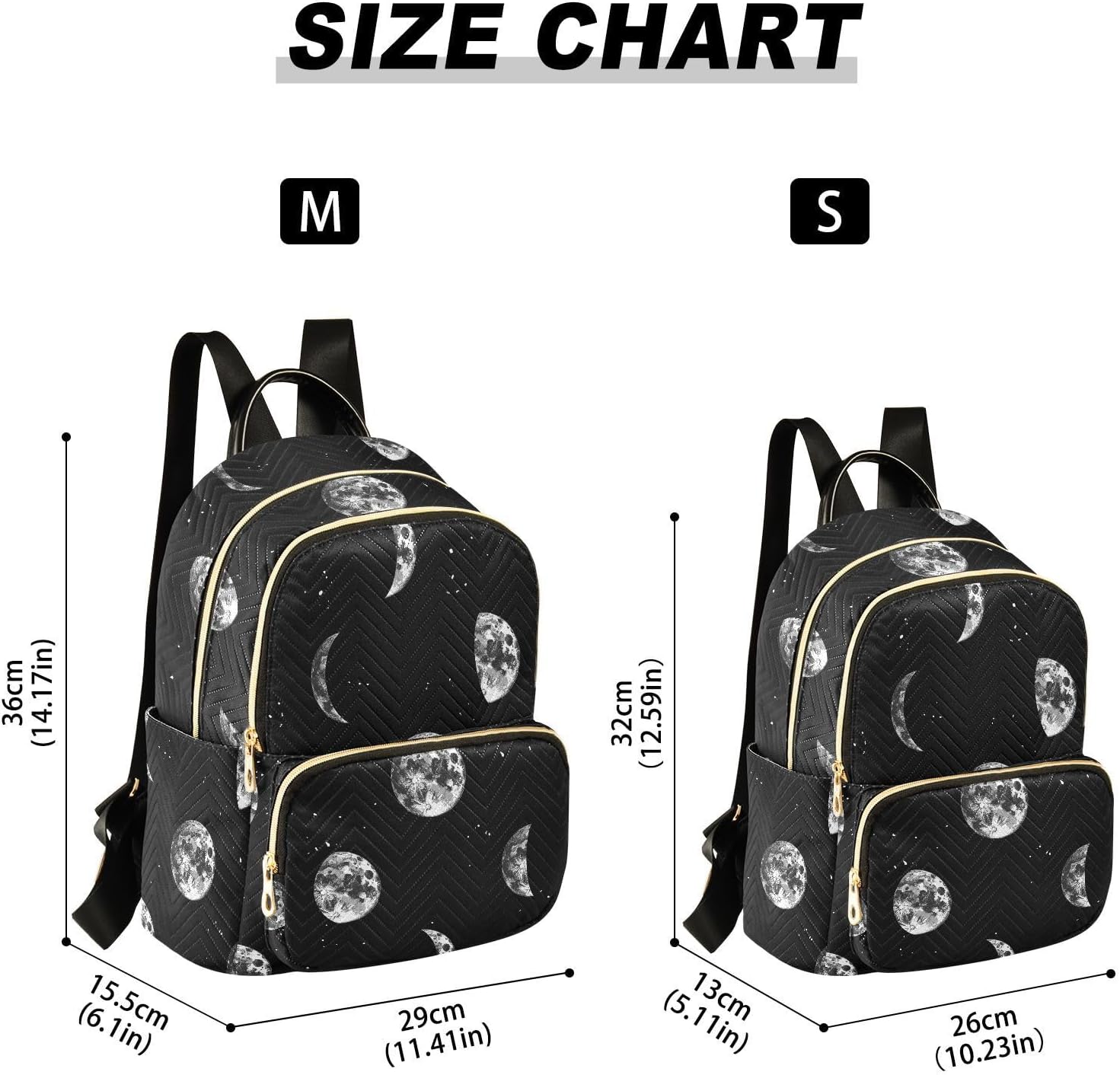 ALAZA Vintage Moon Women’s Backpack Purse Causal Daypack Work Travel College Business Trip Bag Shoulder Bag