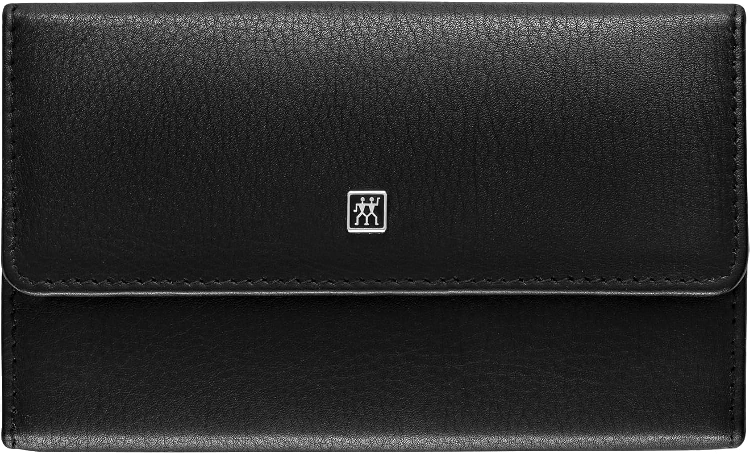 ZWILLING Manucure kit (5 pièces, set de voyage pour les poils du visage et de la barbe, avec coupe-ongles et ciseaux à barbe), Premium, Black Edition | Étui noir en cuir de vache avec coupe-ongles revêtu PVD, coupe-cuticules, lime saphir et pince biseauté