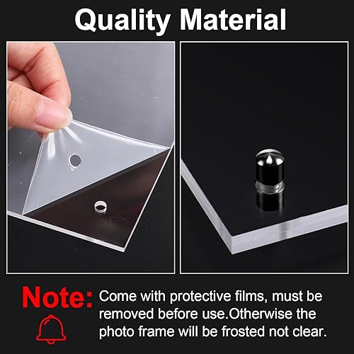 Miniatura 8 de Thyle Marco de fotos acrílico de escritorio de 5 x 7 pulgadas, marcos de fotos acrílicos o marcos de fotos colgantes para montaje en pared, marco de