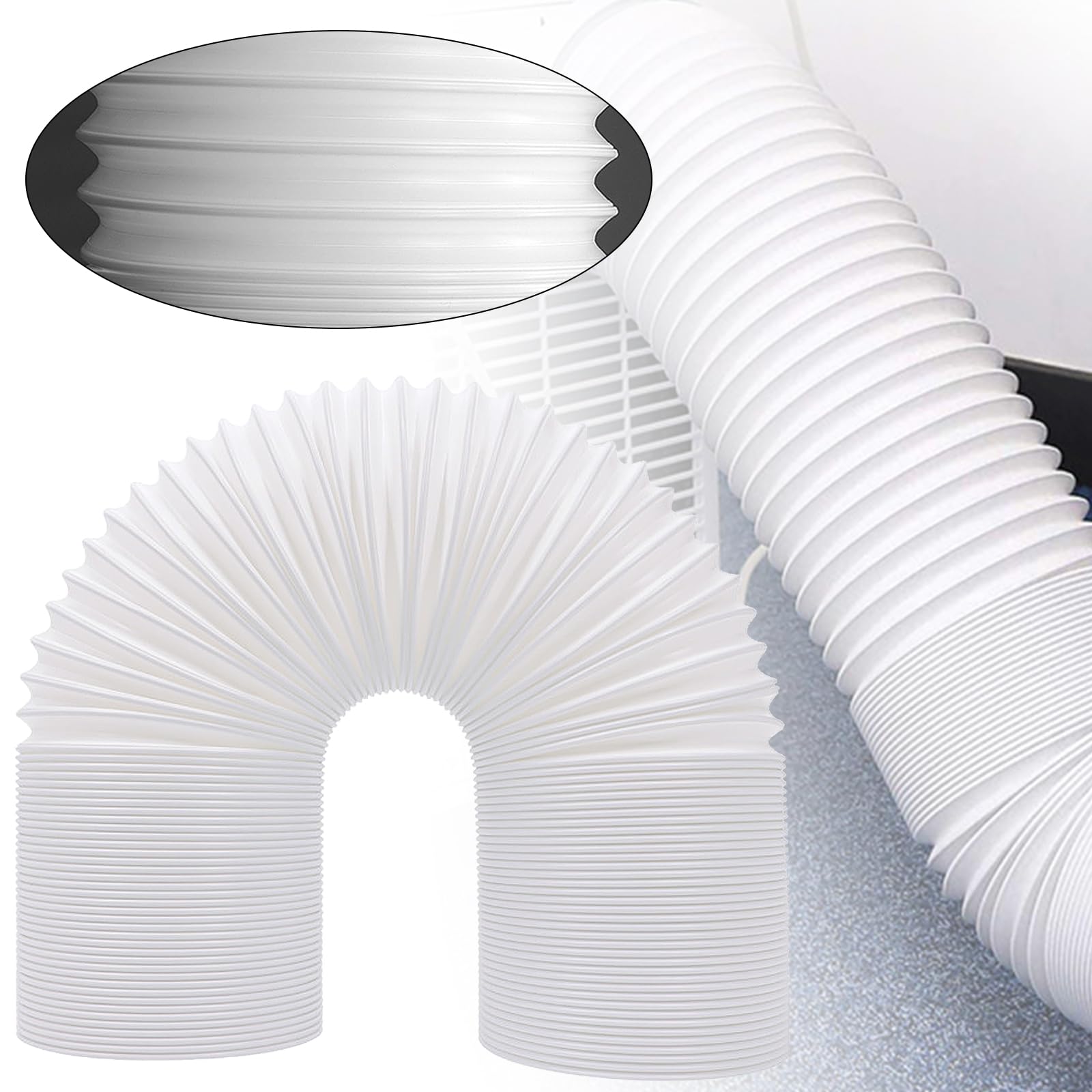 3M Portable Air Conditioner Hose, 130mm Diameter AC Exhaust Vent Flexible Hose, Universal Air Conditioning Hose Extension Duct