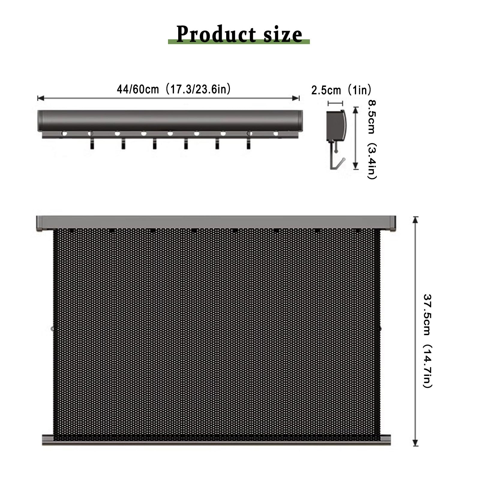 Stendibiancheria da Parete, Stendibiancheria da Parete Retrattile, Design Con Fori Antivento, Robusto E Durevole, Per Interni Ed Esterni, Stendibiancheria Multifunzionale Salvaspazio Per Balconi(Noir,