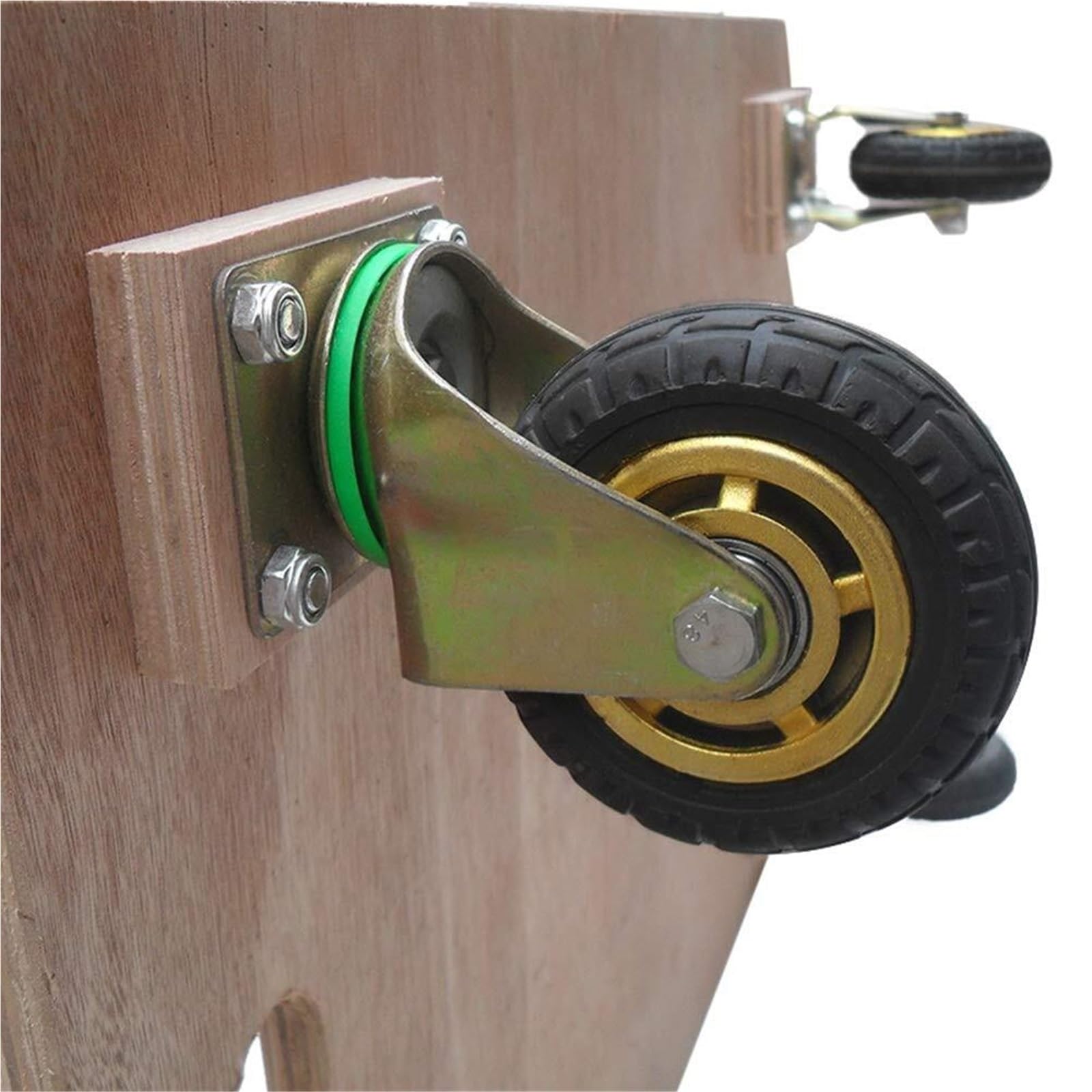Plataforma rodante de Madera Carrito de Transporte Cuadrado Carrito de Mano Ligero Multiuso Rueda de 5 Pulgadas(48x40cm)