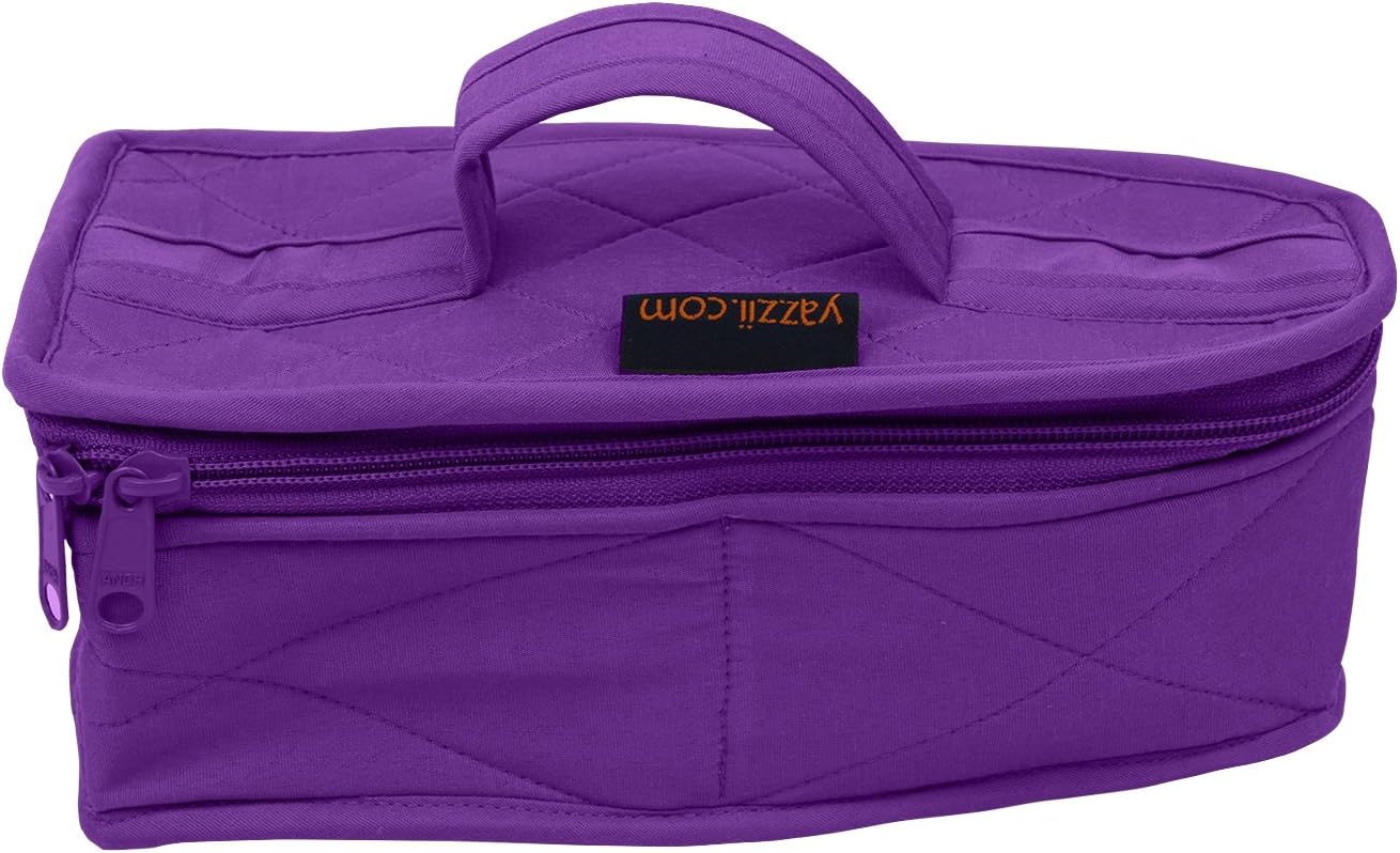 Yazzii Mini Iron Storage Case - Iron Protective Cover - Travel Iron Holder with Handle & Zipper Closure - Iron Carrying Storage Bag -Purple Dustproof & Easy to Carry