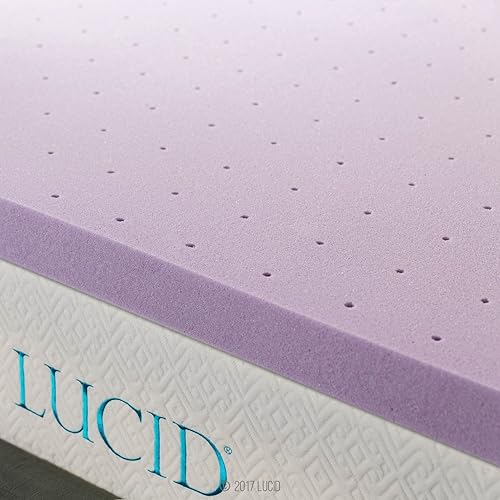 Miniatura 4 de LUCID - Cubrecolchón de espuma viscoelástica con infusión de lavanda