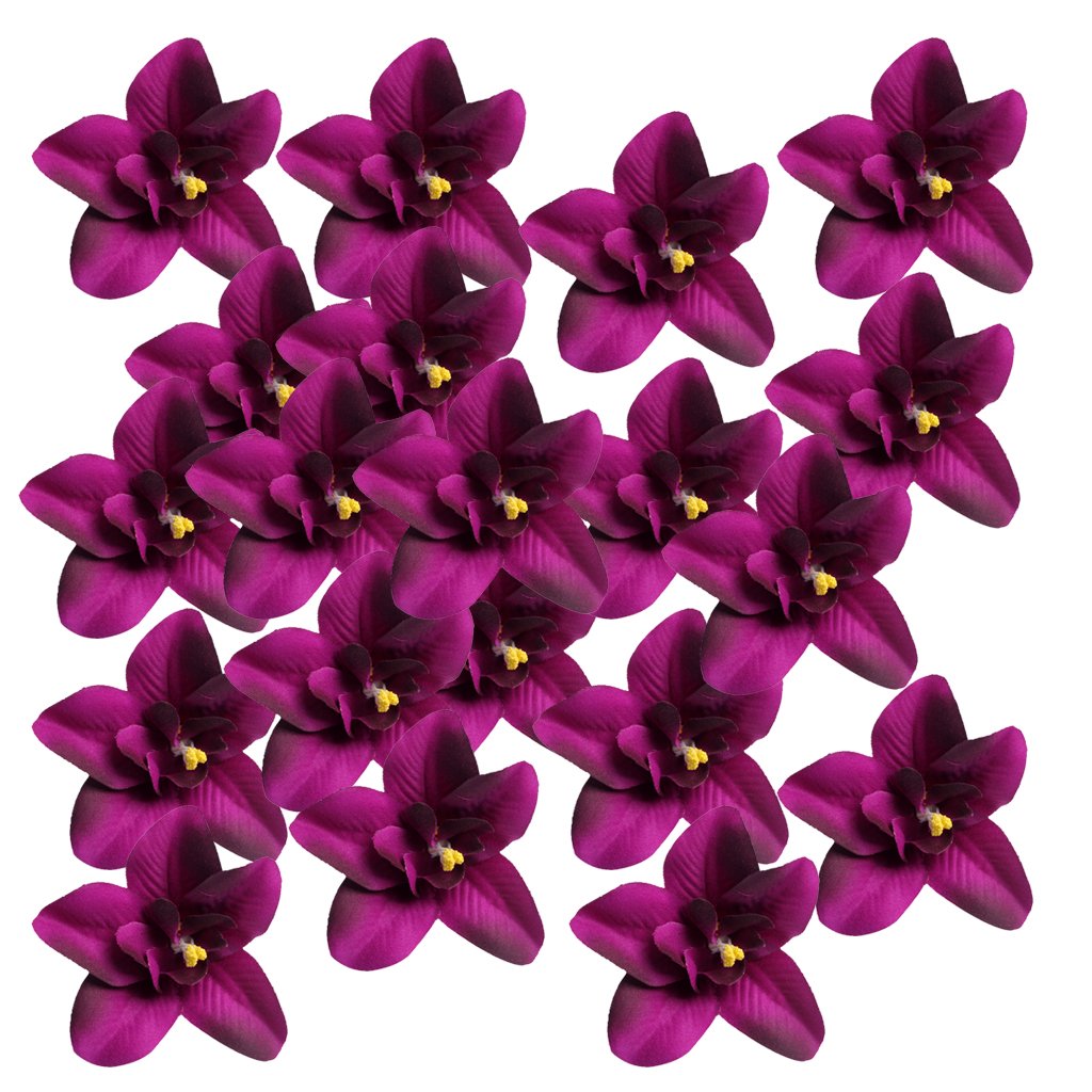 Lot De 20 Têtes De Fleurs Artificielles En Satin Avec Strass - 4 Cm - Pour Travaux Manuels