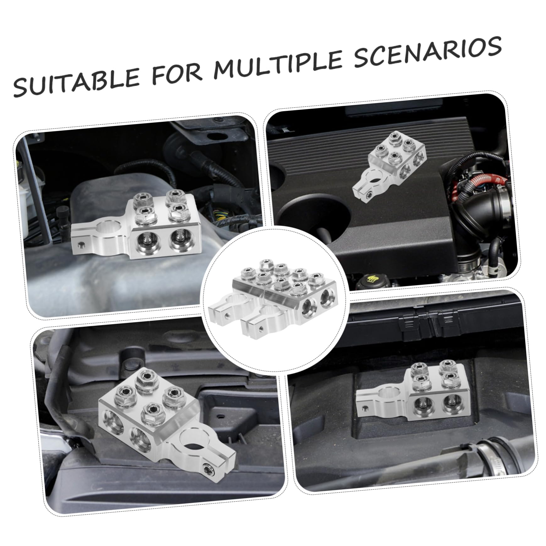Paire de Cosses de Batterie Facile à Installer en Alliage D'aluminium Argenté, Interrupteur Isolateur pour Déconnexion de Batterie Véhicule Automobile