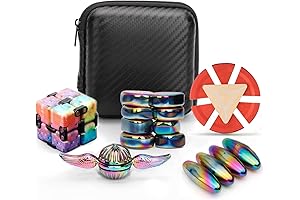 Cool Fidget Magnets Spinner & Rings Stress Relief Toy Set