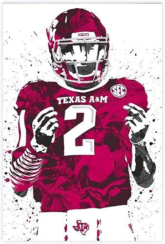 BAVIEN Johnny Manziel - Póster de fútbol Art8 en lienzo para decoración de dormitorio, paisaje deportivo, oficina, habitación, regalo, sin marco 12