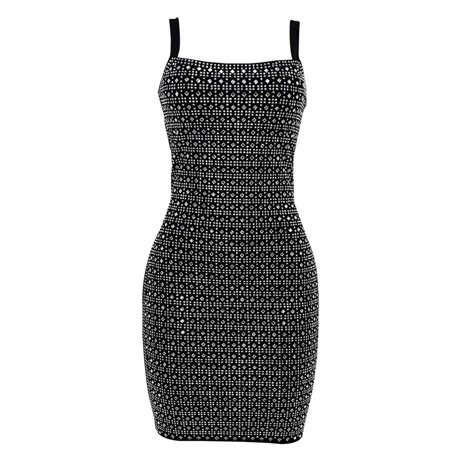 KarnevalskostüMe Damen - Stilvolles Damen Abendkleid mit Figurbetonter Passform Strass-Spaghettiträgern als Elegantes Cocktailkleid für Festliche Anlässe