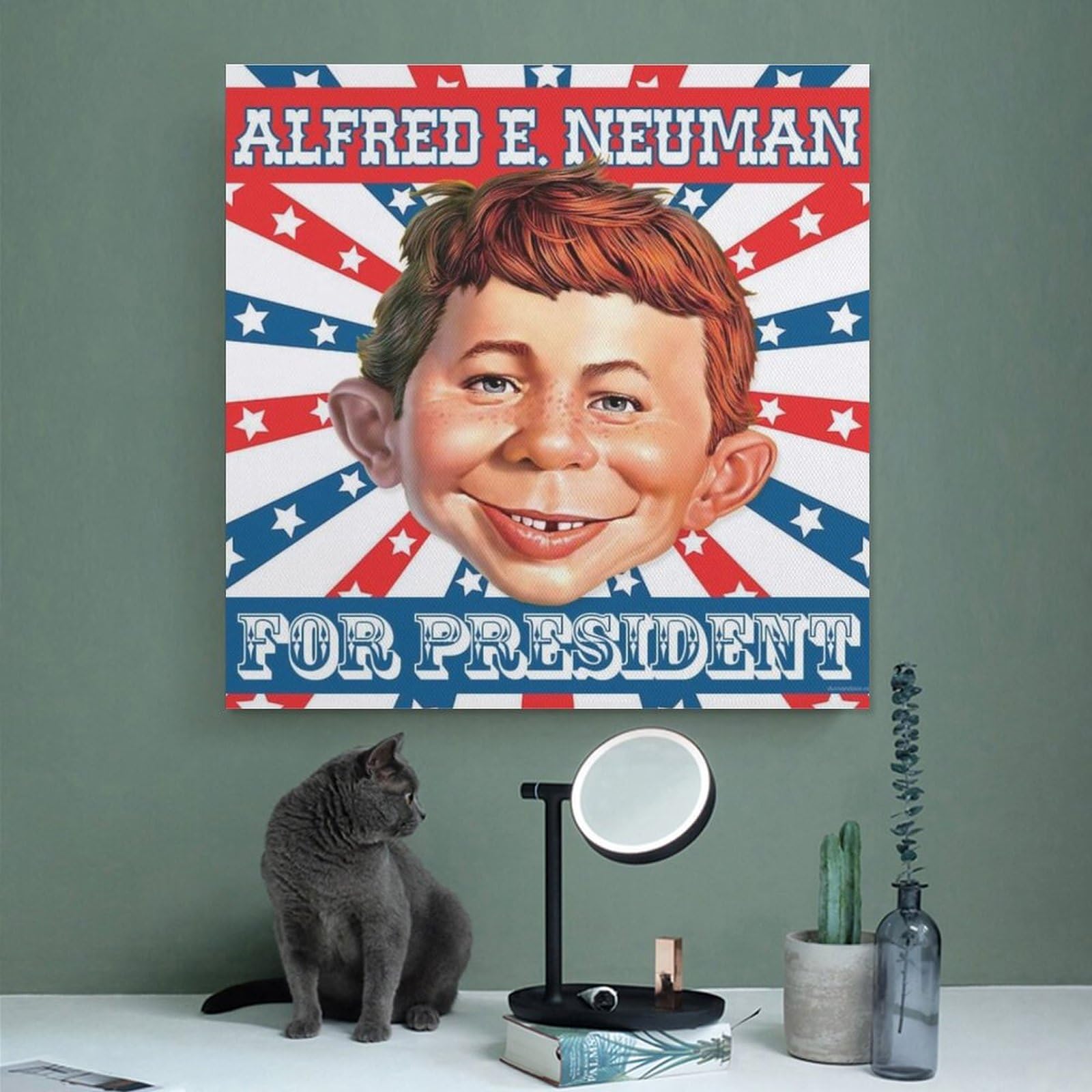 Amazon.com: THAELY Alfred E. Neuman - Póster de arte de humor