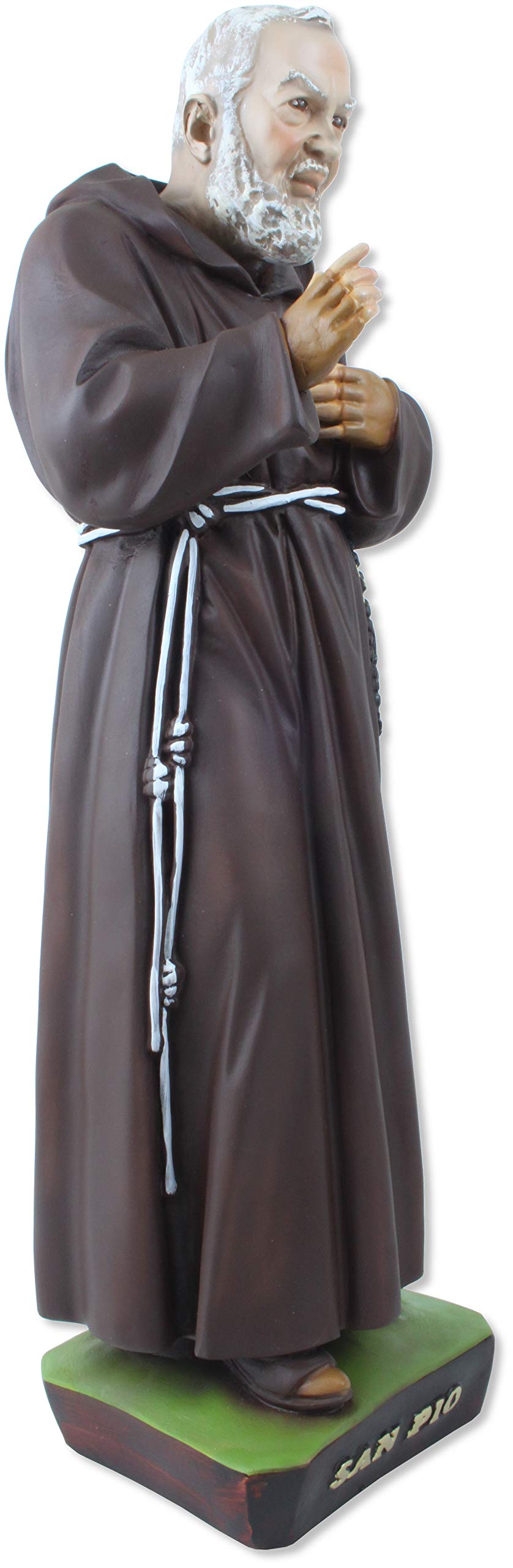 Proposte Religiose Statua San pio (Padre pio) di Pietrelcina in Resina cm 60 - Made in Italy