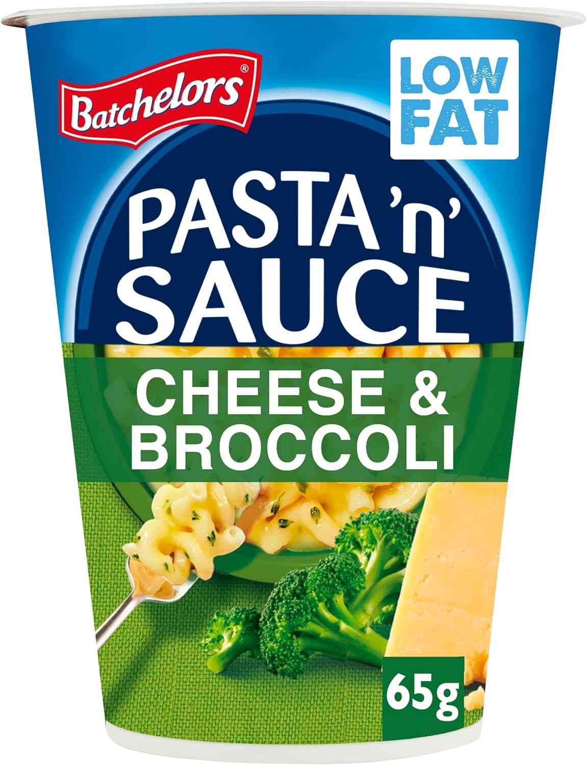 Batchelors Pasta 'n' Sauce, Cheese & Broccoli Flavour Instant Snack Pot, 65 g Pot (Pack of 1)