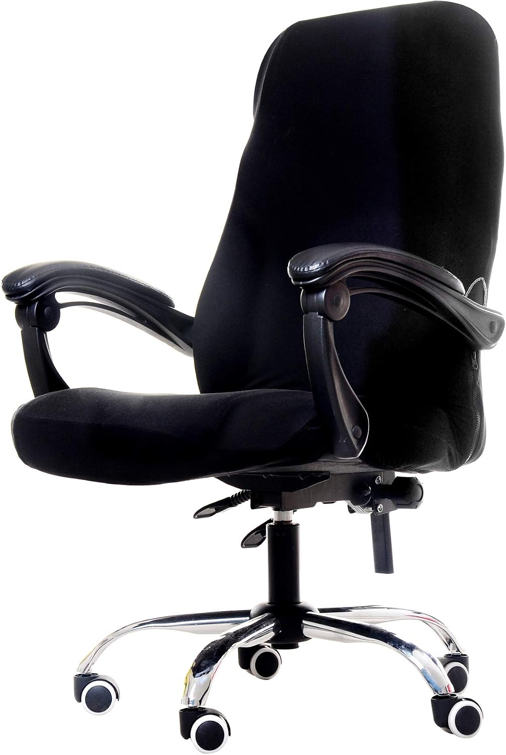 Deisy Dee Computer Office Chair Covers for Stretch Universal Rotating Chair Desk Chairs ONLY Chair Covers (Black, Medium)