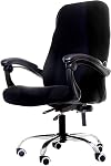 Deisy Dee Couvertures de chaise de bureau d'ordinateur pour stretch rotative Mid Back Couverture de chaise ONLY Couvertures de la chaise C162 (Noir)