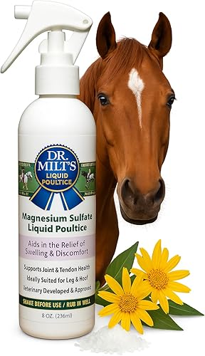 Dr. Milt's Spray de alivio muscular y articular de caballo, linimento de caballo totalmente natural con árnica, sal de Epsom, alivio del dolor de