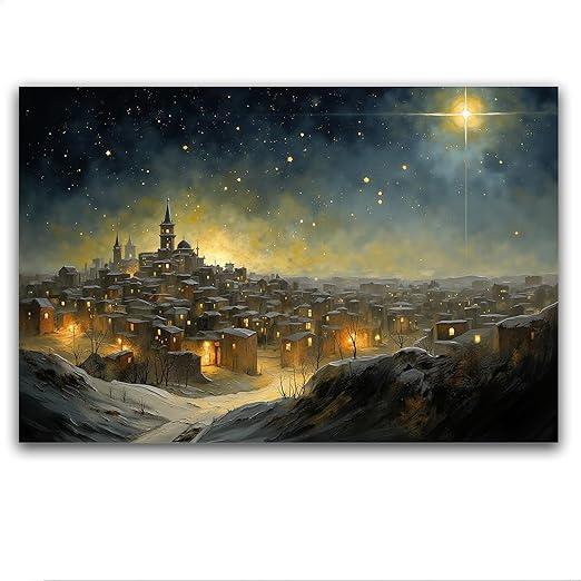 Amazon com: Christian Wall Art Star of Bethlehem Print Painting Amazon com: Christian Wall Art Star of Bethlehem Print Painting