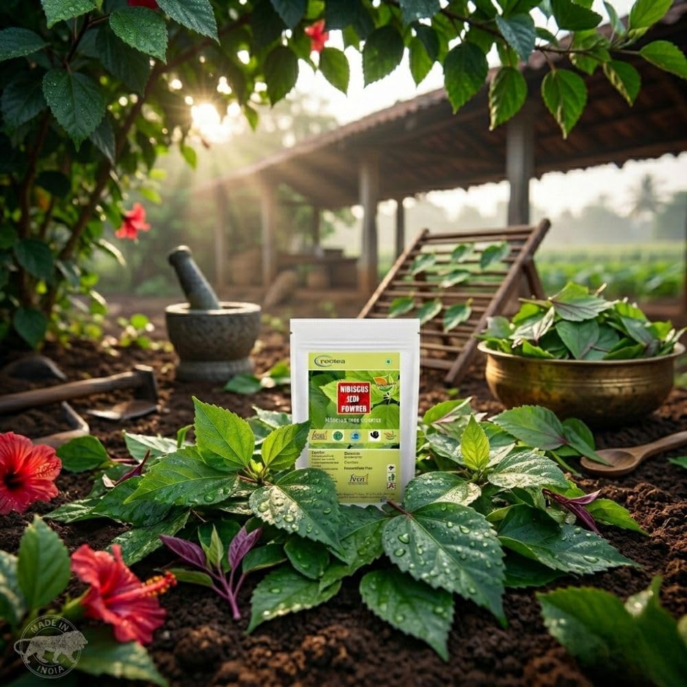 Neotea Hibiscus Leaf Powder, Sembaruthi Ilai, 300 g, naturalne leczenie wypadania włosów, wspomaga wzrost włosów, wosk bez chemikaliów