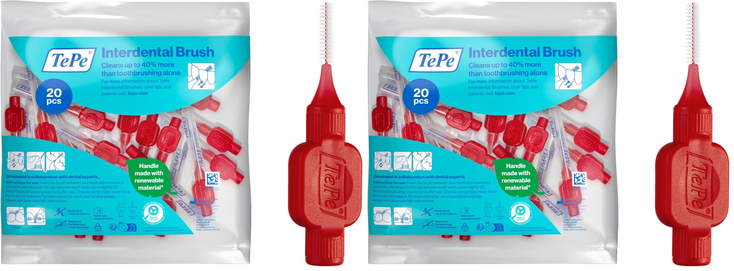 TePe 0,5mm, Kırmızı, 40'li Paket