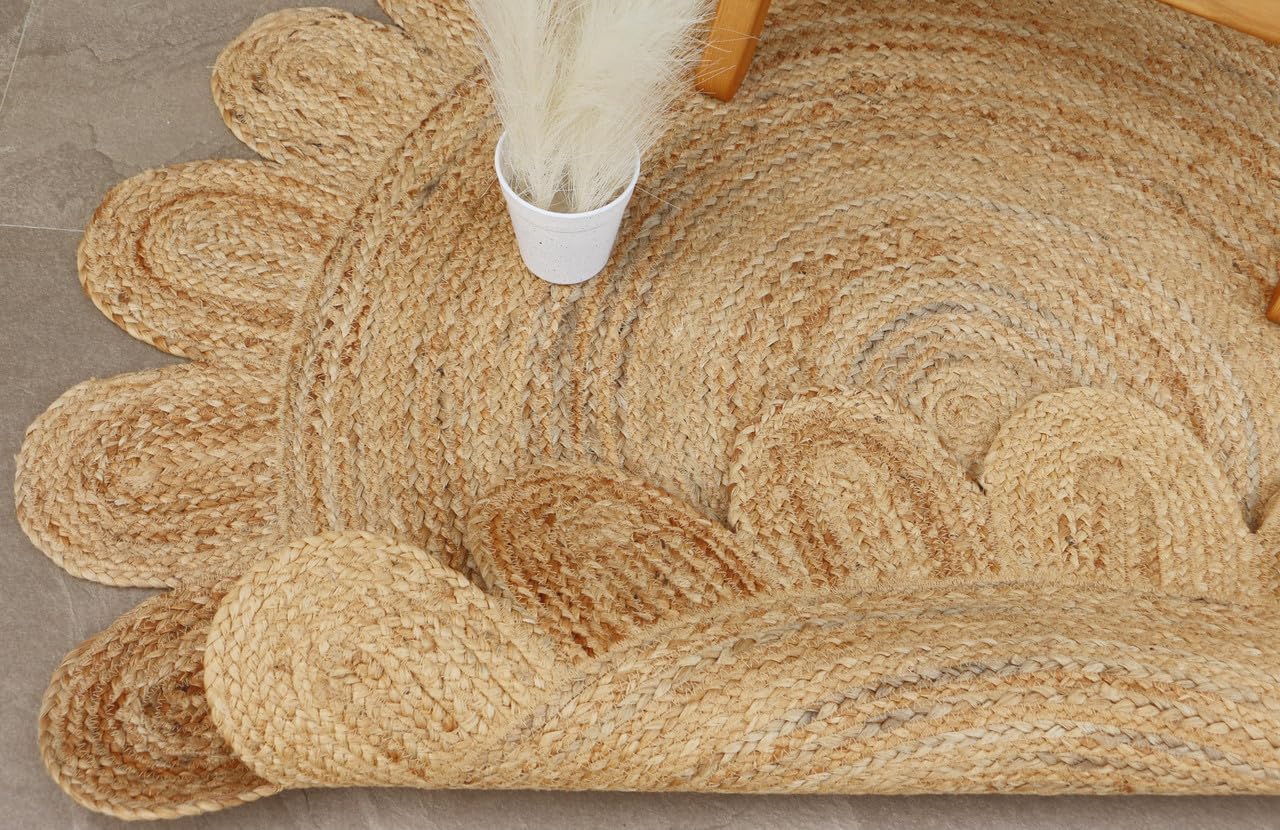 Wildwood Collection Handwoven Natural Jute Fiber Area Rug