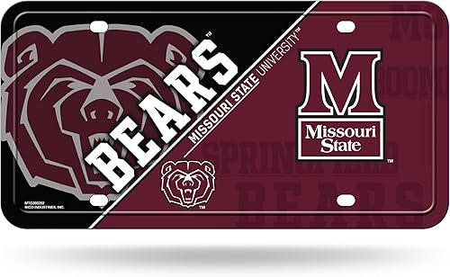 Miniatura 84 de NCAA etiqueta de metal para auto, negro