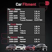 Vista 4 de BDFHYK Juego de 4 bujías de iridio compatibles con Focus Escape Transit Connect, compatibles con Mazda 3 Tribute, compatibles con Mercury Mariner