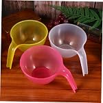 MERRYHAPY 3pcs Plastic Mixing Bowls with Handles Safe for Microwave Use Kitchen Salad Snack Serving Bowls
