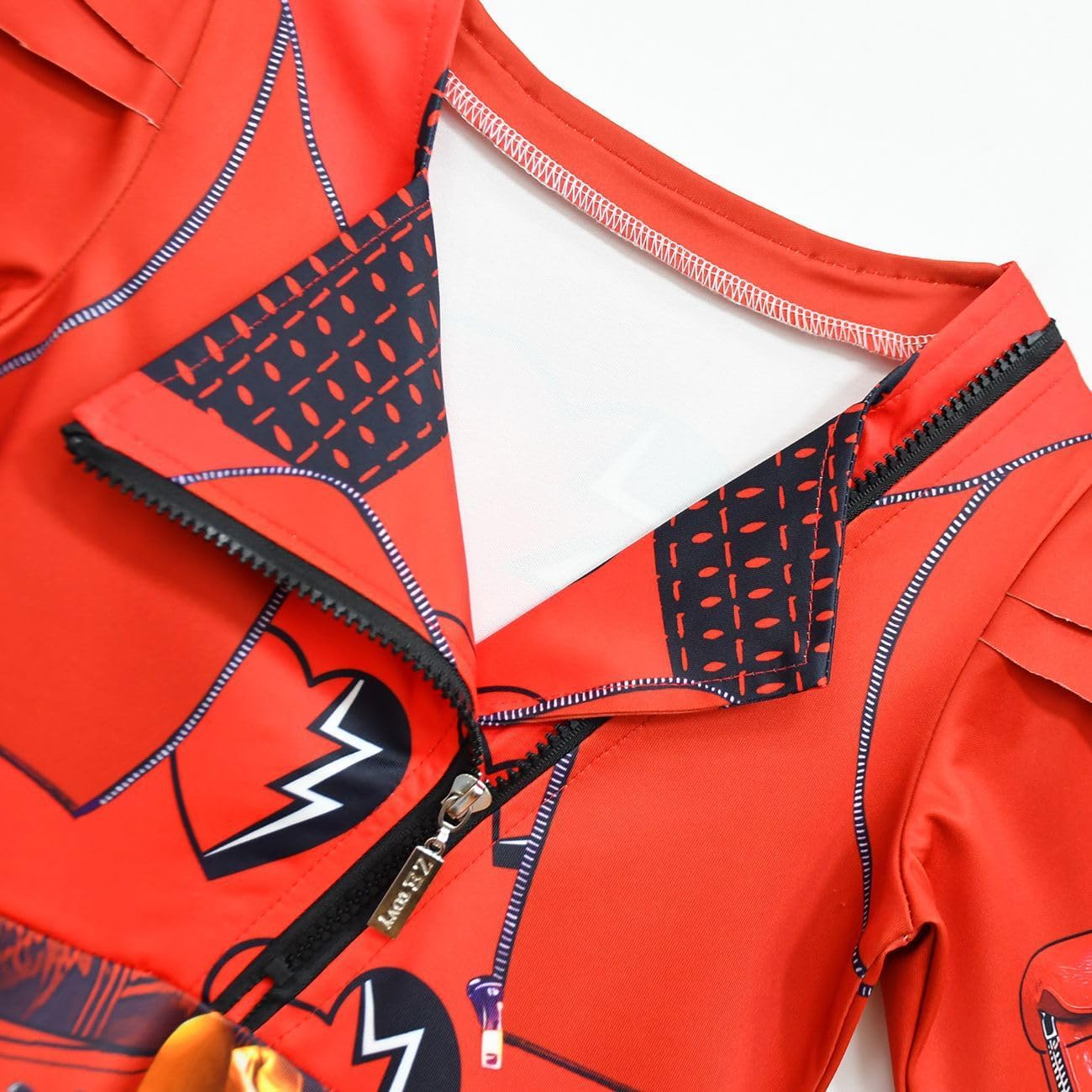 Xefenki ガールズ キッズ ライズ オブ レッド ドレス コスチューム ハロウィン コスプレ ドレスアップ ウィッグ付き 4-