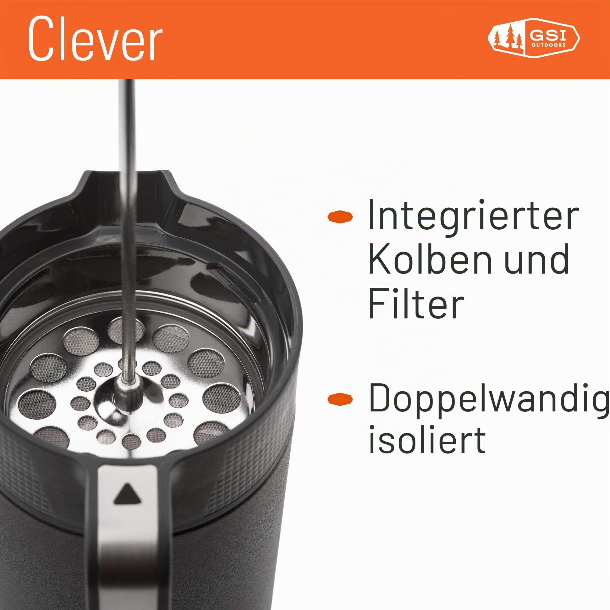 GSI Glacier Stainless Kafeepresse schwarz