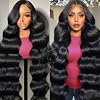 Front Human 180% Density HD Frontal Human Pre Bleached Knots 26 Inch