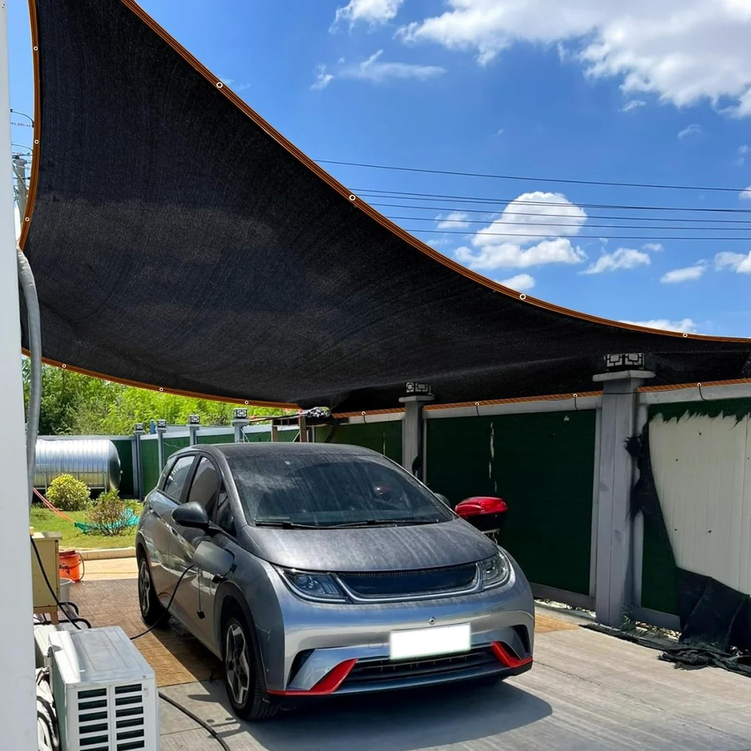 DaoGeSir Shade Net Greenhouse Shade Cloth HDPE 90% Shading Rate Sun Shade Cover Sunblock Shade Clothfor UV Resistant Sun Shade Mesh for Cars, Dogs, Outdoor, RV, Patio Awning (Size : 2m*4m)