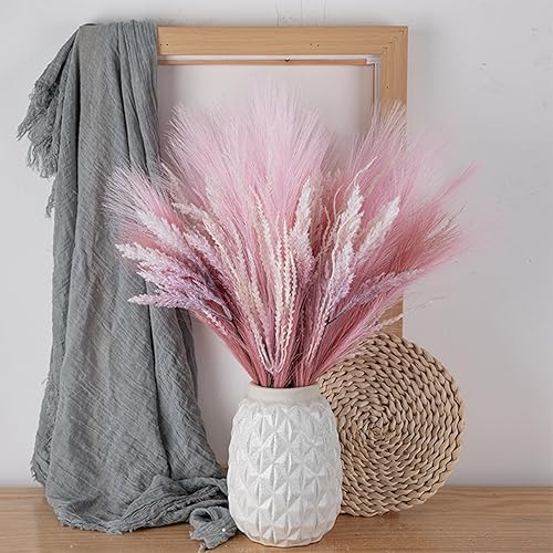 Miniatura 2 de ulafbwur Flor artificial de caña 1 ramo de hierba de pampa sintética decoración bohemia seca arreglo floral sin riego, plantas esponjosas para boda,