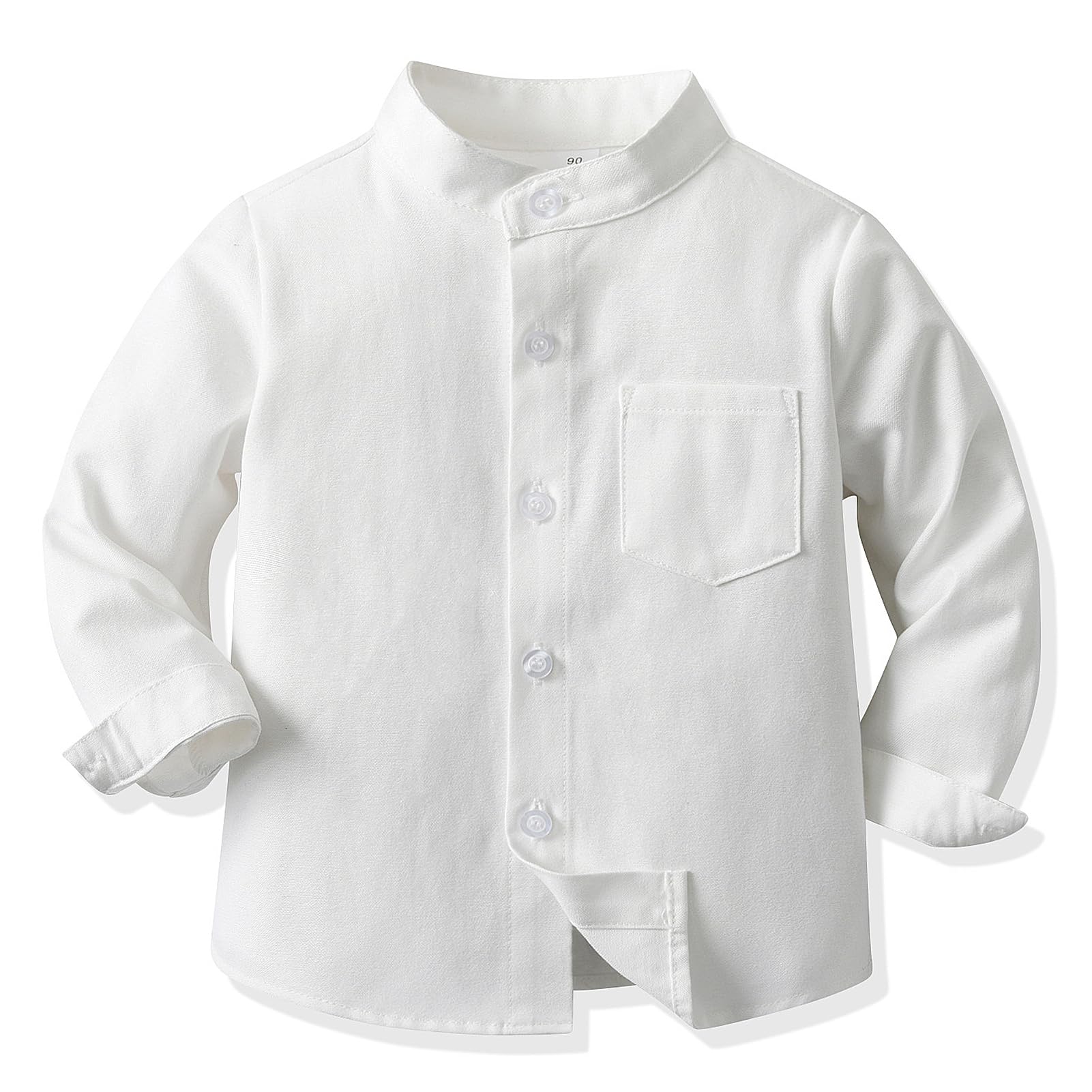 Amur Leopard Camisa Niños Cardigan Camisa de Cuello Camisa Verano Bebé de Algodón de Color Sólido