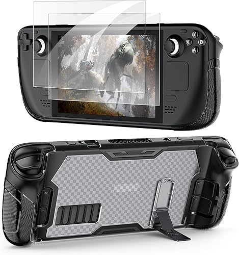 Funda protectora para Steam Deck 2022, TPU suave anticolisión antiarañazos, con soporte magnético ajustable de 3 niveles, accesorios de funda de