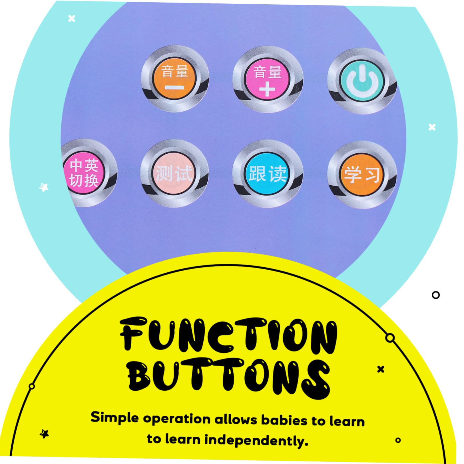 Kisangel Interaktive Lernposter Bilingual Lernen mit Audiofunktion 2 Stück PVC Material für Kleinkinder Geeignet für Babys und Kleinkinder im Kinderzimmer