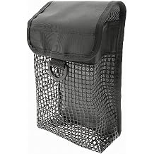 Baoblaze Diving Buoy Pouch Dive Accessory Holder Mesh Organizer Pouch Equipment Carrier with Breathable Nylon PVC Mesh Flap Closure Loop for Clipping suitable for practice, Black, Black