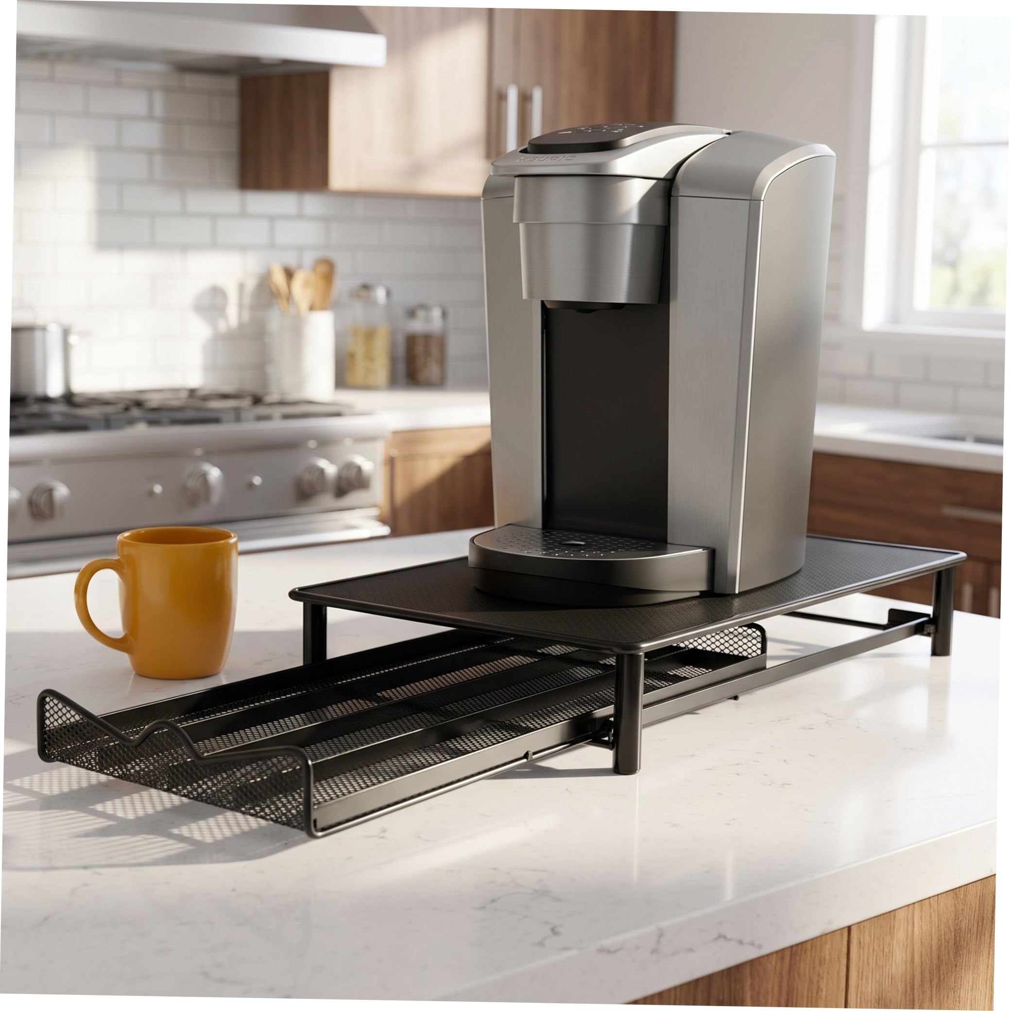 DECHOUS Estante de Hierro para Cápsulas de Café Cajón, Caja de Almacenamiento Ligera y Portátil para Escritorio o Cocina, Capacidad para 40 Cápsulas
