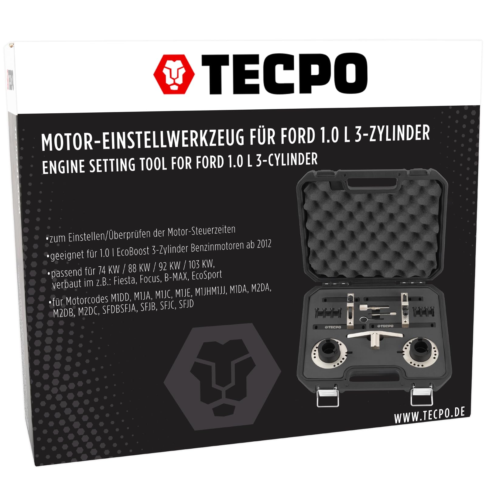 TECPO Motor Einstellwerkzeug Satz Zahnriemen Wechsel passend für Ford Ecoboost 1.0 L 3-Zylinder