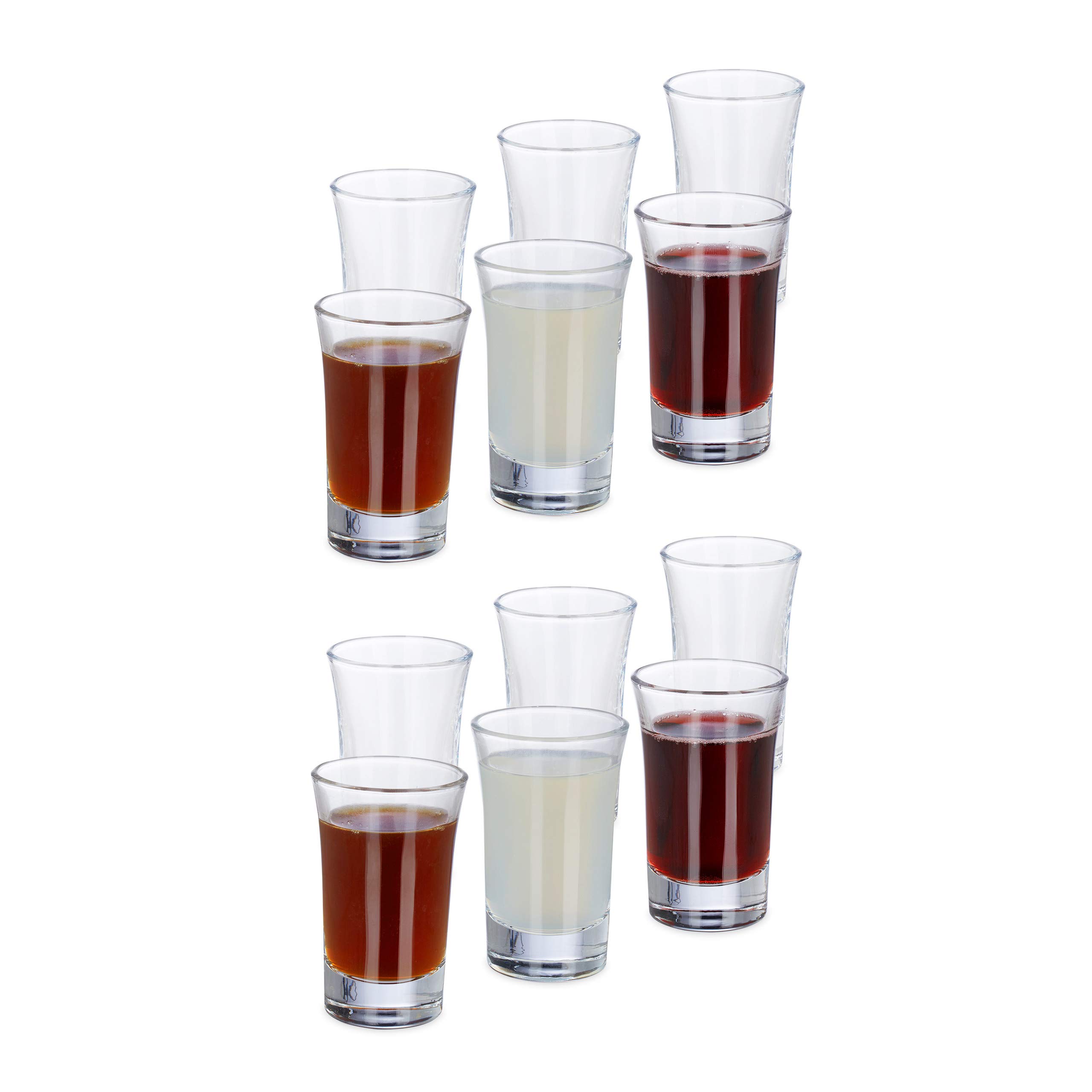 Relaxdays 96 kieliszków do wódki, ze szkła, 4 cl, tequila, wódka, kawa, impreza, shots, nadają się do mycia w zmywarce, przezroczyste