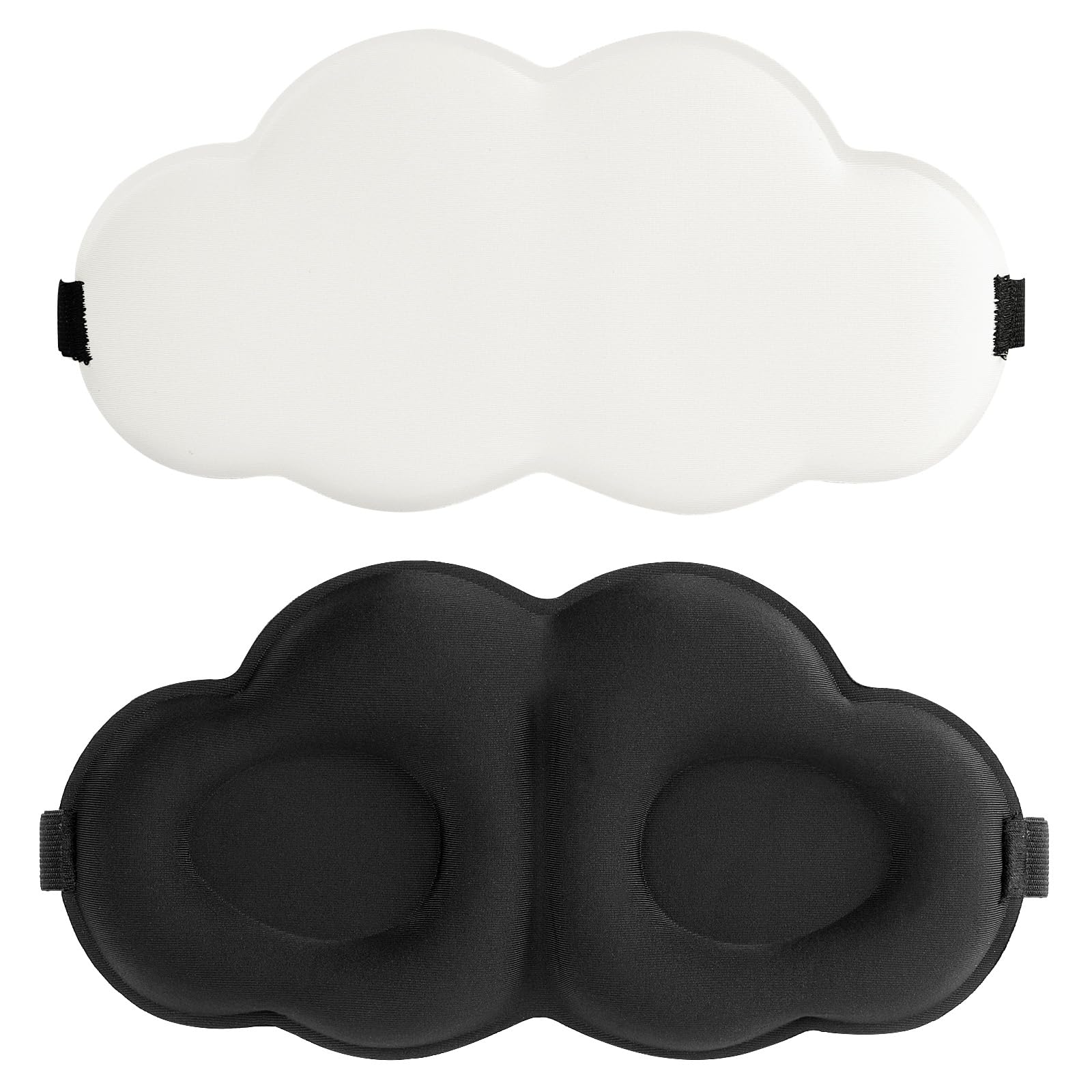 AiQInu 2 piezas Antifaz para Dormir para Mujer y Hombre,100% Anti-Luz Máscara de Dormir Sin Presión Ocular, 3D Antifaz para Dormir, Tomar una Siesta, Meditar, Descansar bien y Viajar (Negro+Beige)