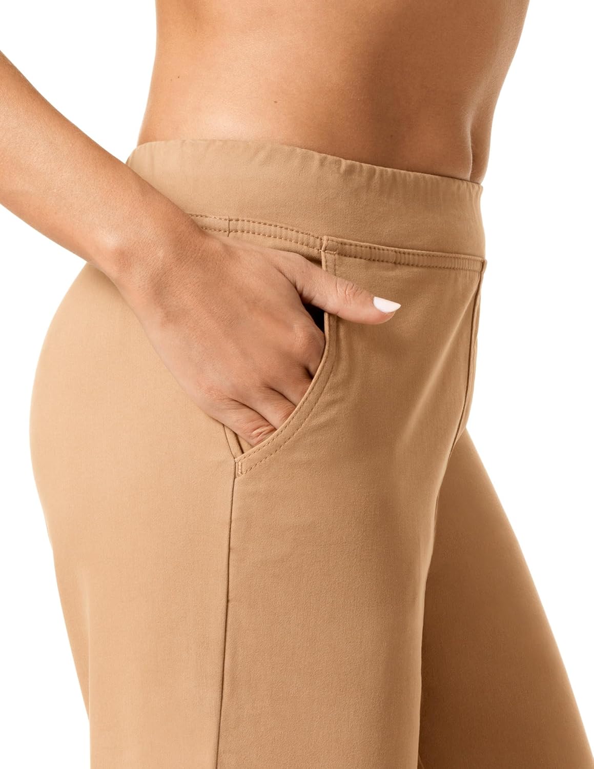 HUE Womens Soft Trouser Leggings with Functional Front Pockets - Image 3
