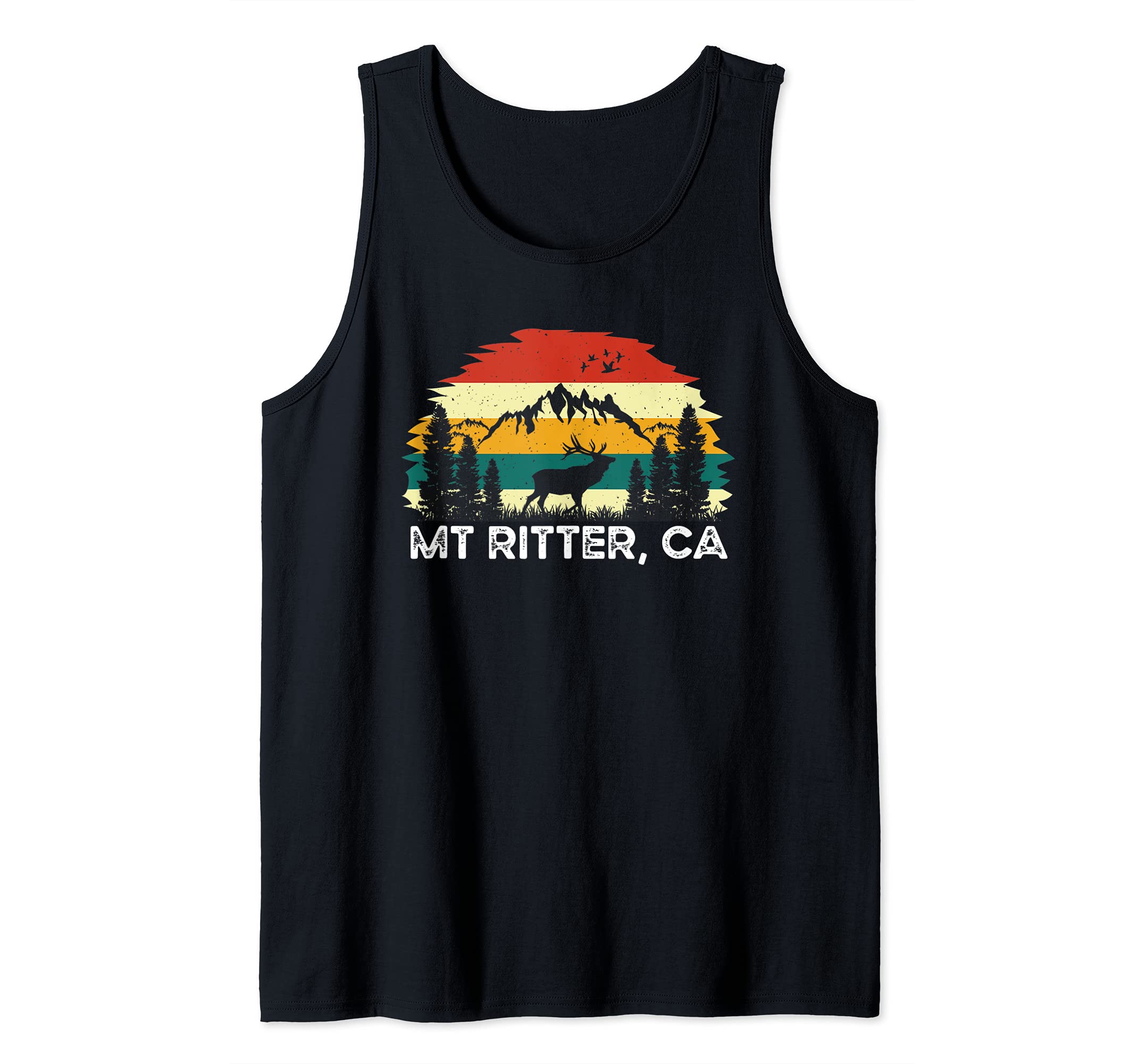 Mt Ritter, CA mountain hiking nature outdoor camping Tank Top, Black, S