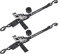 Vista 11 de Ayaport Correas de amarre para remolque de barco (trinquete de acero inoxidable) de 1.5 m, 1089 kg de fuerza de rotura Correas de trinquete