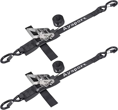 Ayaport Stainless Steel Boat Tie Down Straps to Trailer, 5 Feet, 2 Pack