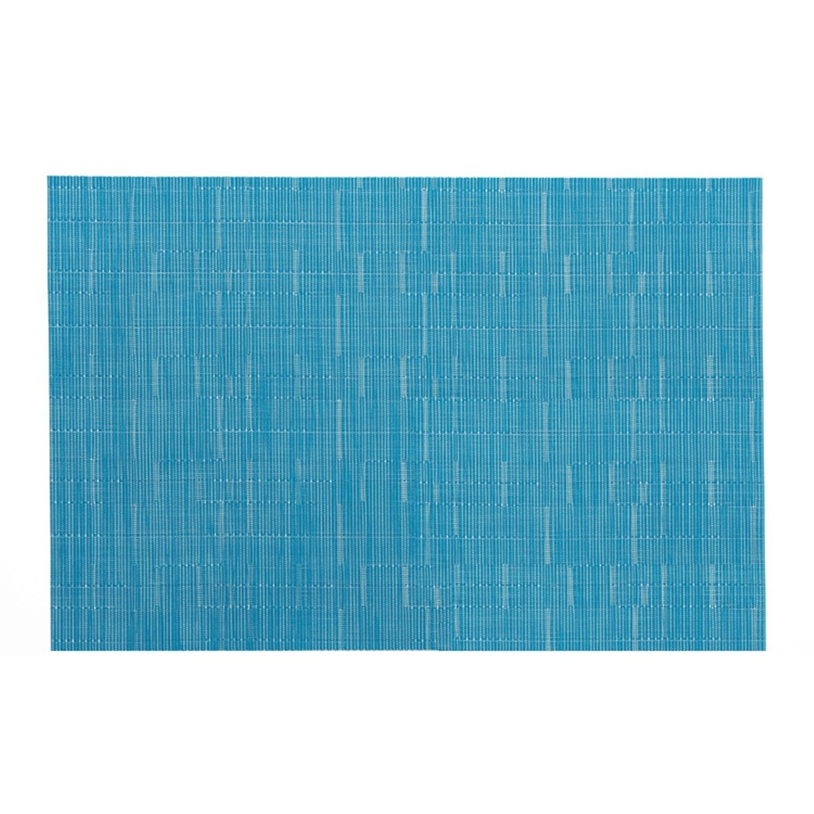 Placemat Juego de 6, Mantel Individual Tejido Azul Estilo Europeo, Rayas 30 x 45 cm para Cocina y Comedor